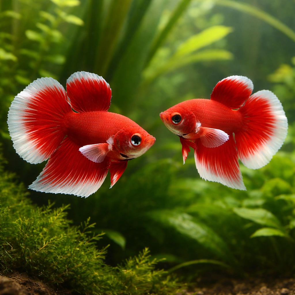 betta fish temperature — Betta Fighter fish for sale UK — AI pair planted view