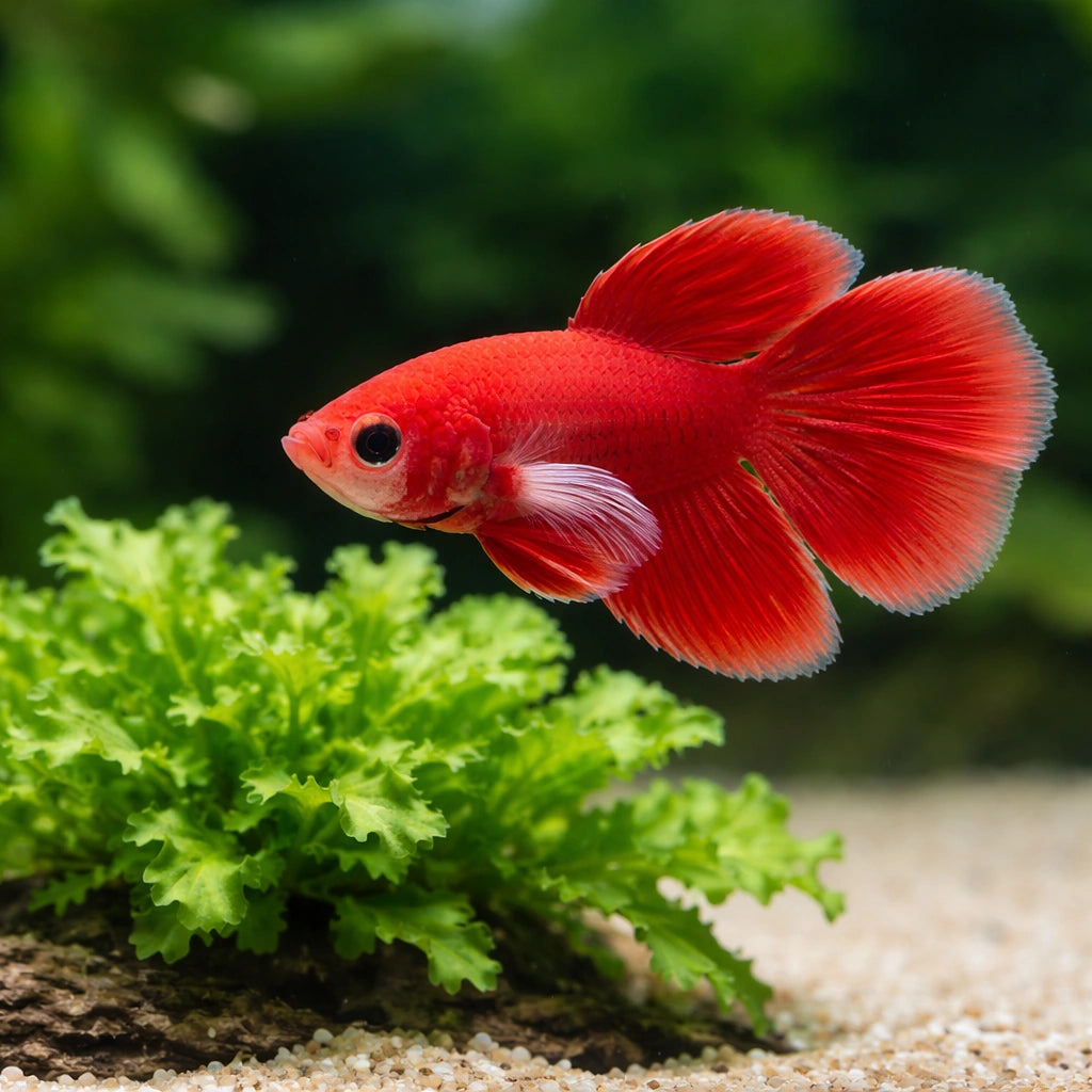 betta fish temperature — Betta Fighter fish for sale UK — AI scale plant view