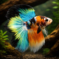 betta fish temperature — Betta Fighter fish for sale UK — AI hero driftwood view