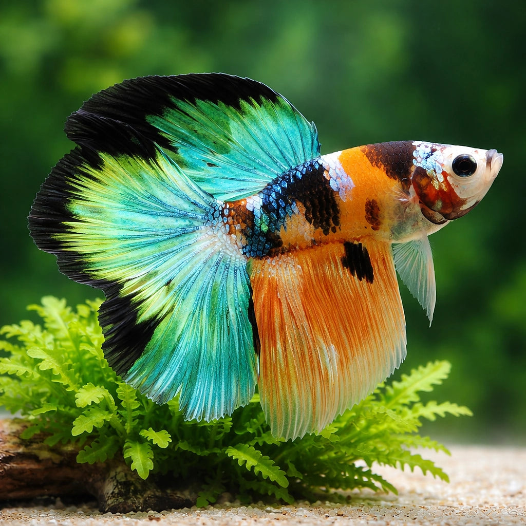 betta fish temperature — Betta Fighter fish for sale UK — AI scale plant view