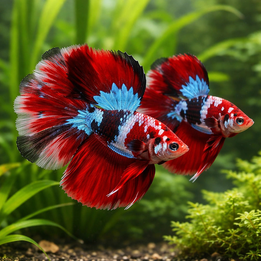 betta fish temperature — Betta Fighter fish for sale UK — AI pair planted view