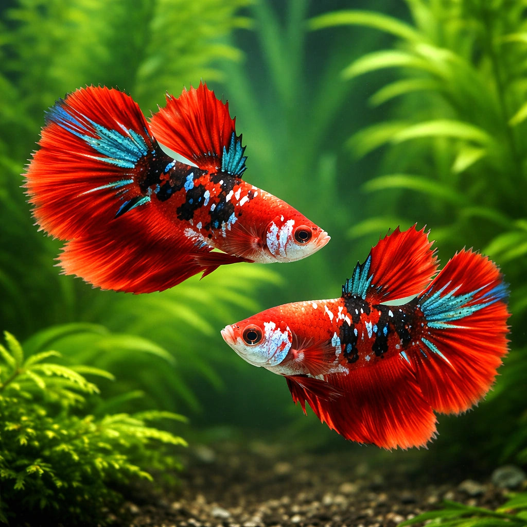 betta fish temperature — Betta Fighter fish for sale UK — AI pair planted view