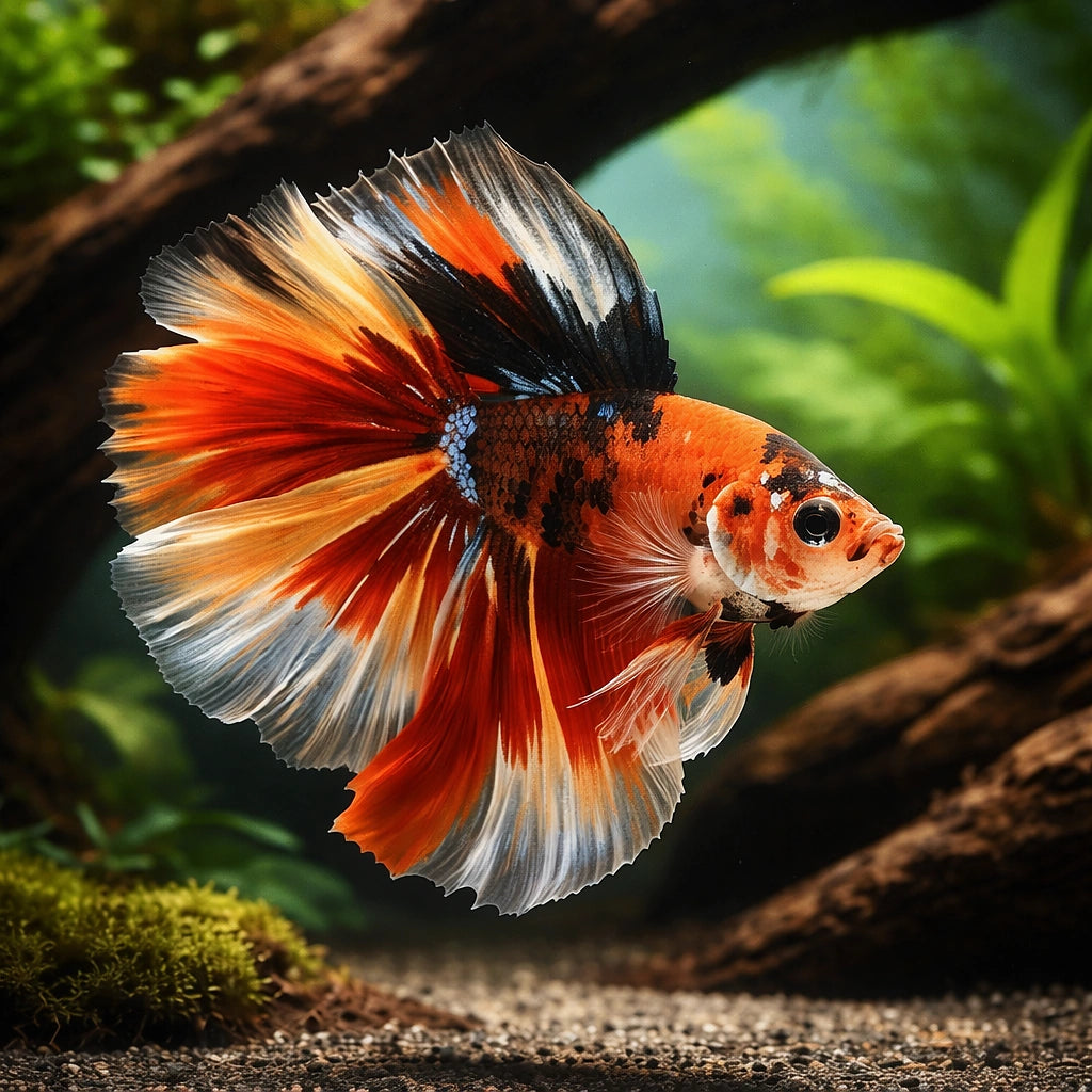 betta fish temperature — Betta Fighter fish for sale UK — AI hero driftwood view