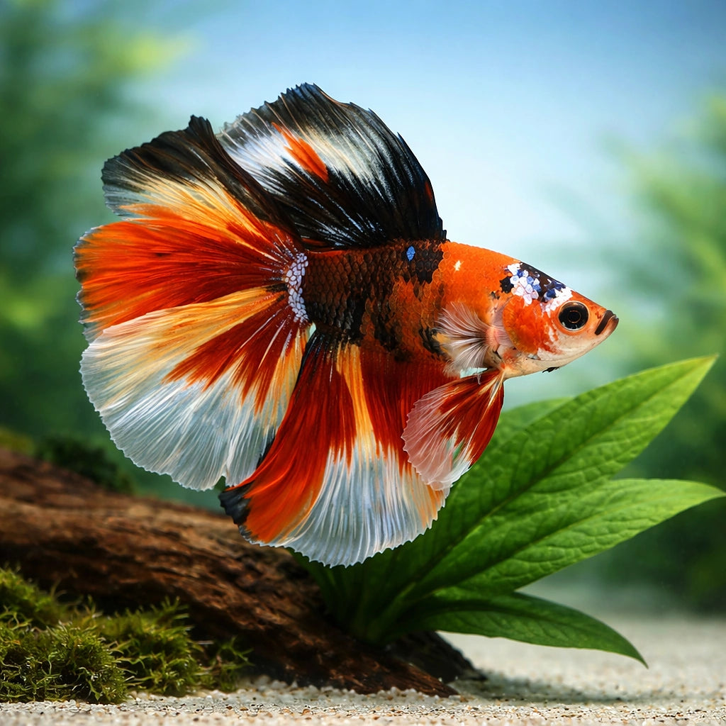 betta fish temperature — Betta Fighter fish for sale UK — AI scale plant view