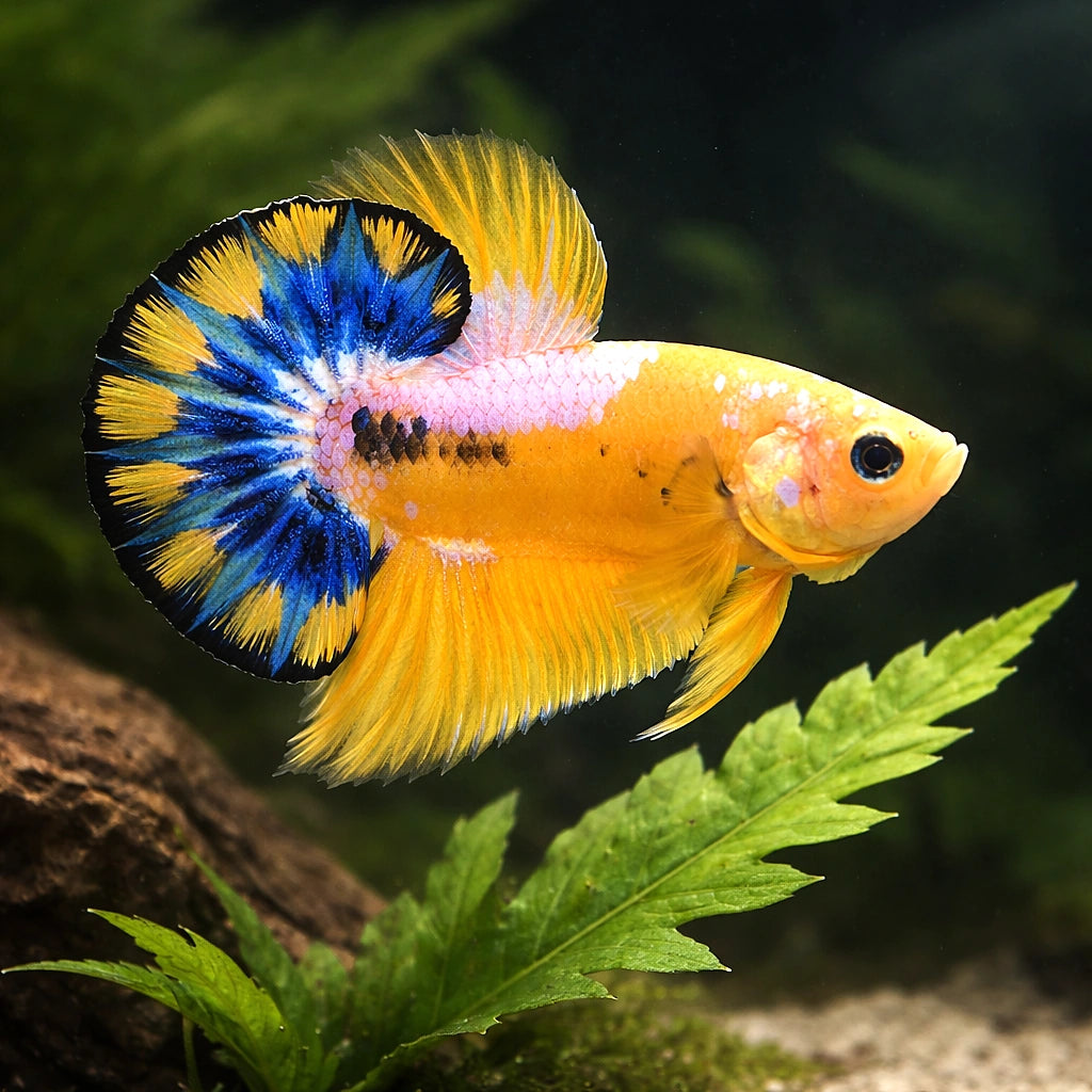 betta fish temperature — Betta Fighter fish for sale UK — AI scale plant view