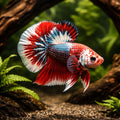 betta fish temperature — Betta Fighter fish for sale UK — AI hero driftwood view