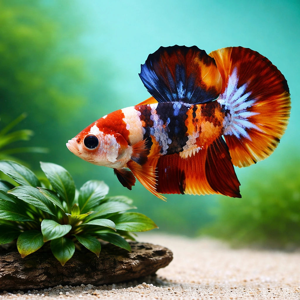 betta fish temperature — Betta Fighter fish for sale UK — AI scale plant view