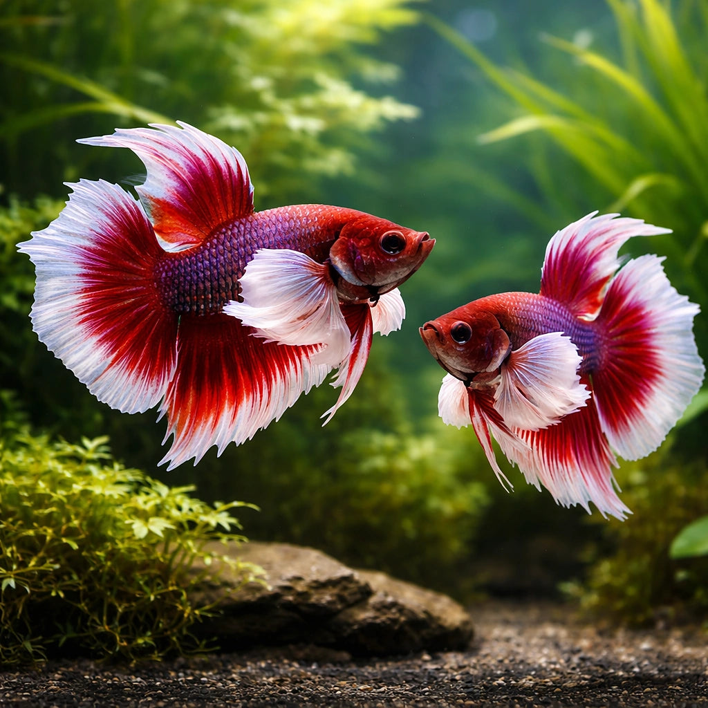 betta fish temperature — Betta Fighter fish for sale UK — AI pair planted view