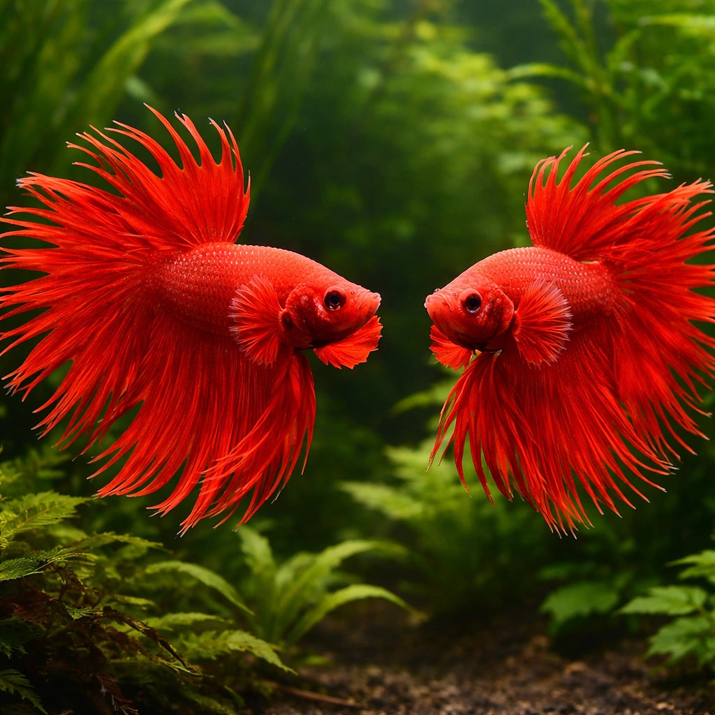 betta fish temperature — Betta Fighter fish for sale UK — AI pair planted view