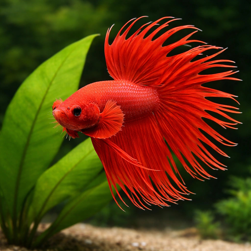 betta fish temperature — Betta Fighter fish for sale UK — AI scale plant view