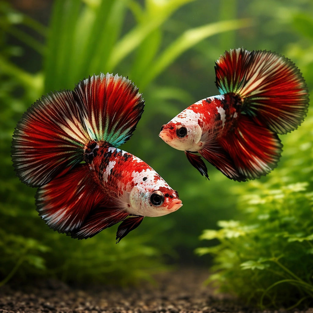 betta fish temperature — Betta Fighter fish for sale UK — AI pair planted view
