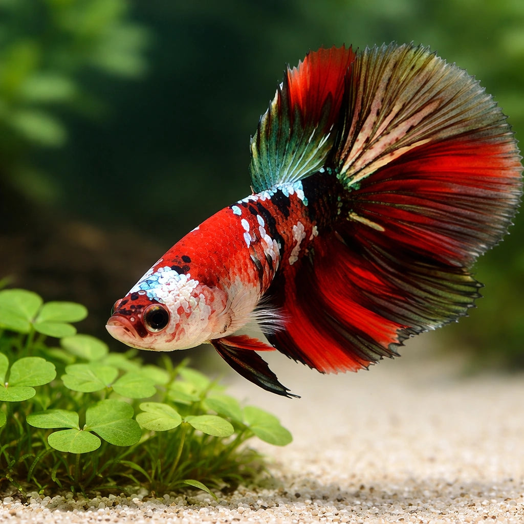 betta fish temperature — Betta Fighter fish for sale UK — AI scale plant view