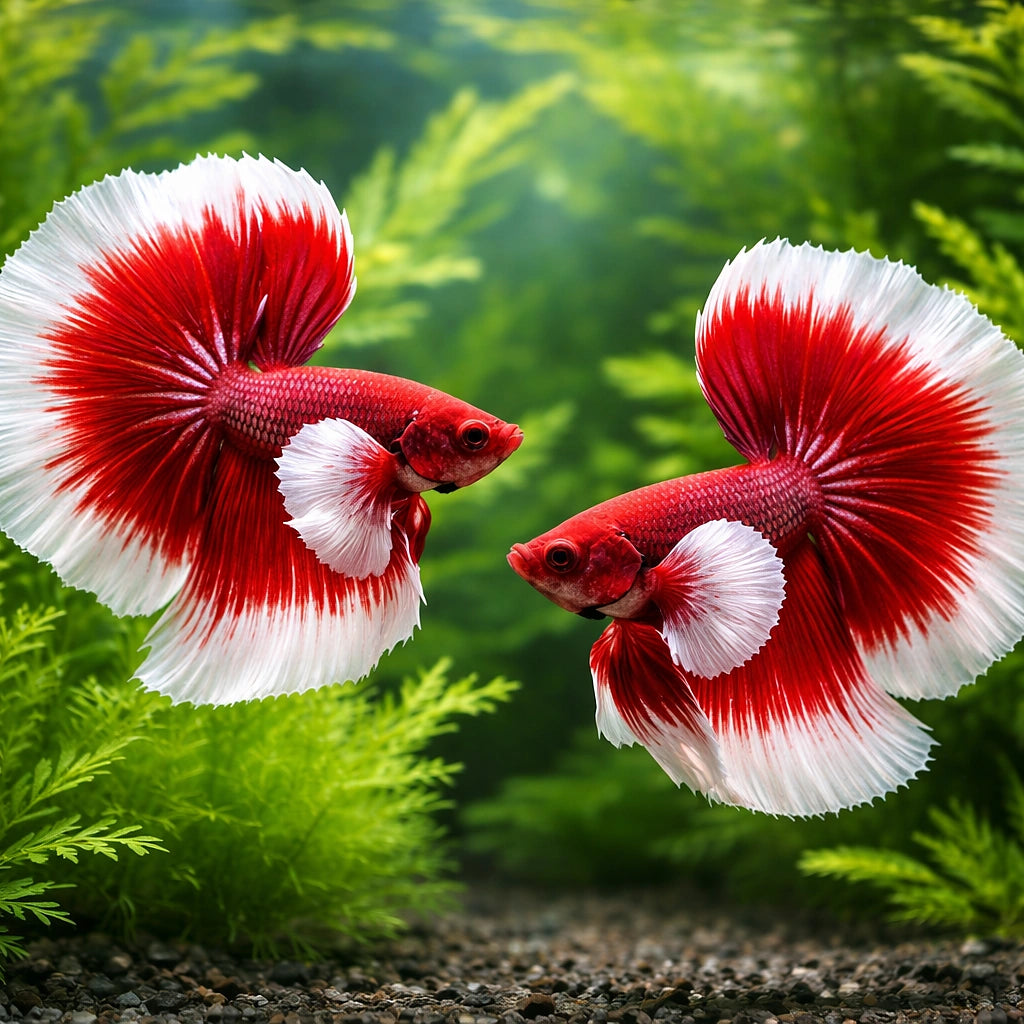betta fish temperature — Betta Fighter fish for sale UK — AI pair planted view