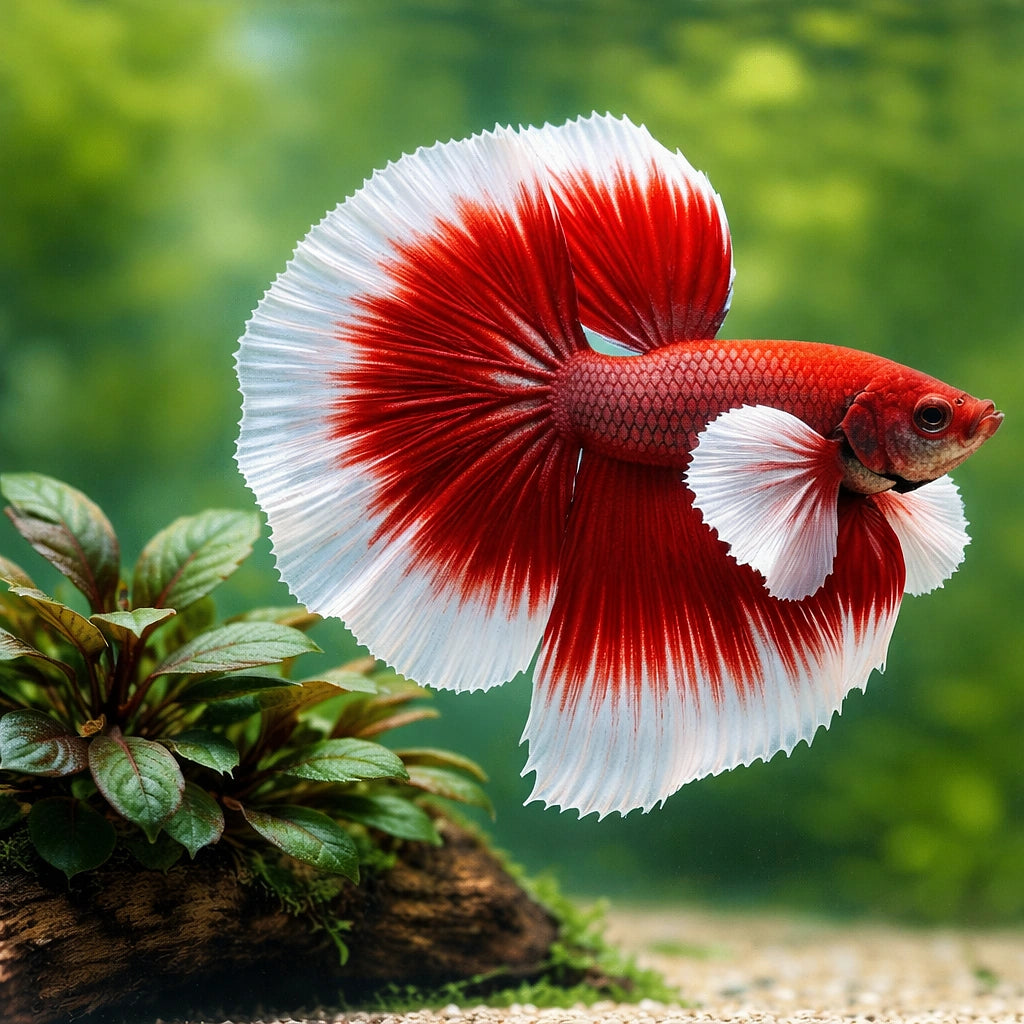 betta fish temperature — Betta Fighter fish for sale UK — AI scale plant view
