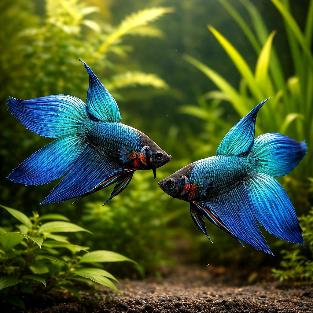 betta fish temperature — Betta Fighter fish for sale UK — AI pair planted view