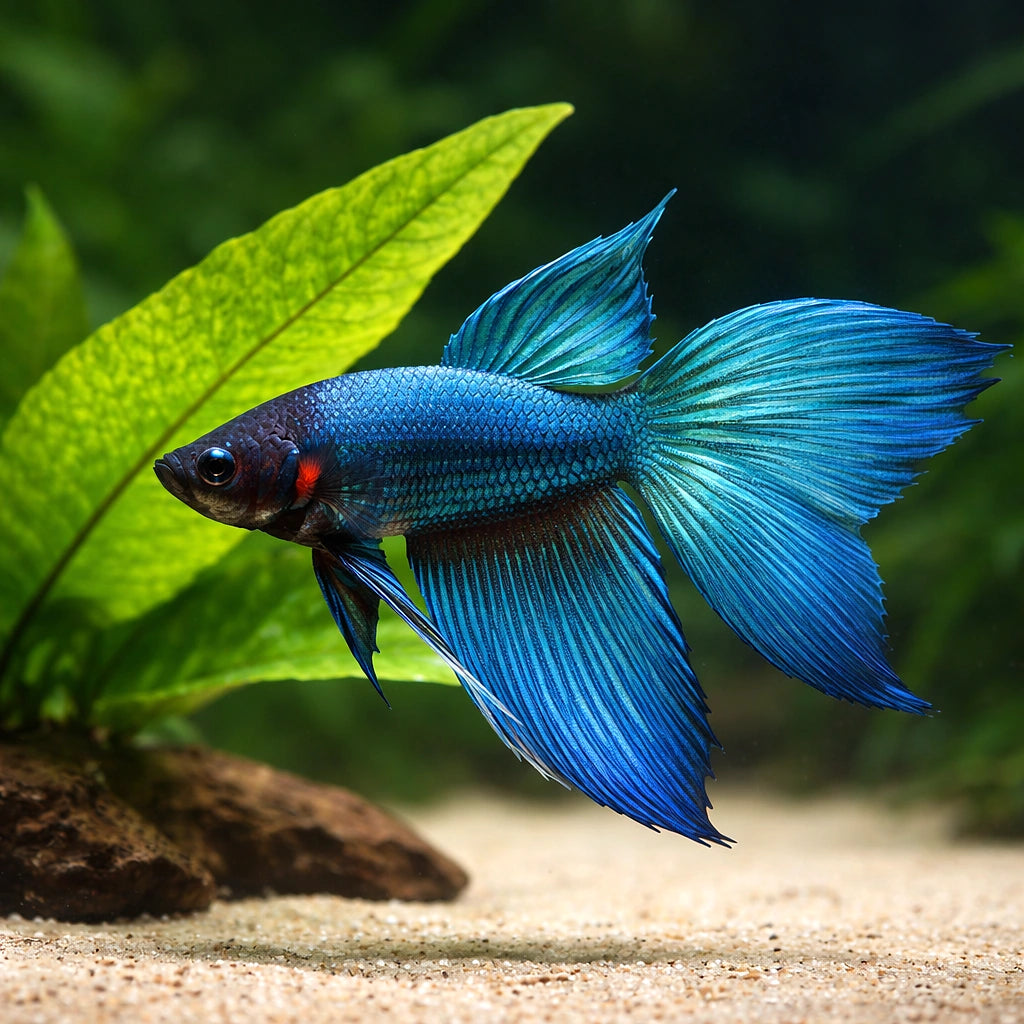 betta fish temperature — Betta Fighter fish for sale UK — AI scale plant view