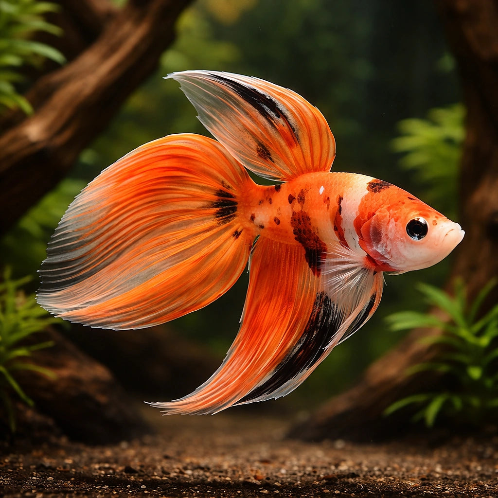 betta fish temperature — Betta Fighter fish for sale UK — AI hero driftwood view