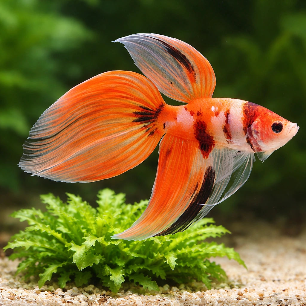 betta fish temperature — Betta Fighter fish for sale UK — AI scale plant view