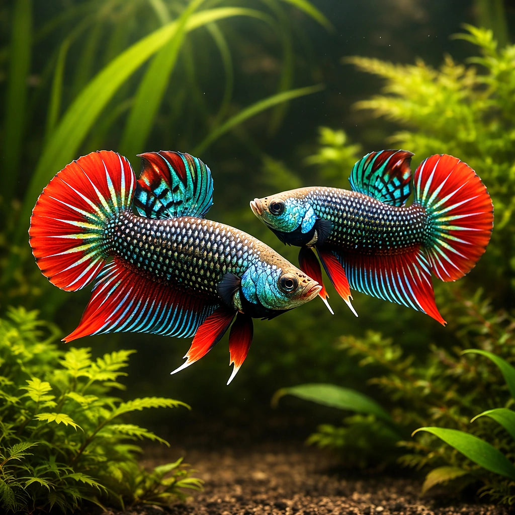 betta fish UK — Betta Fighter fish for sale UK — AI pair planted view