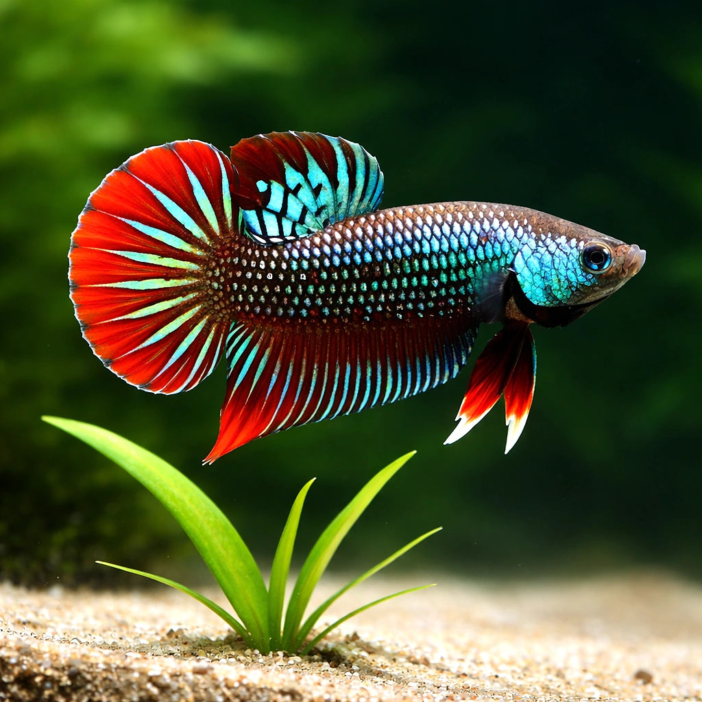 betta fish UK — Betta Fighter fish for sale UK — AI scale plant view