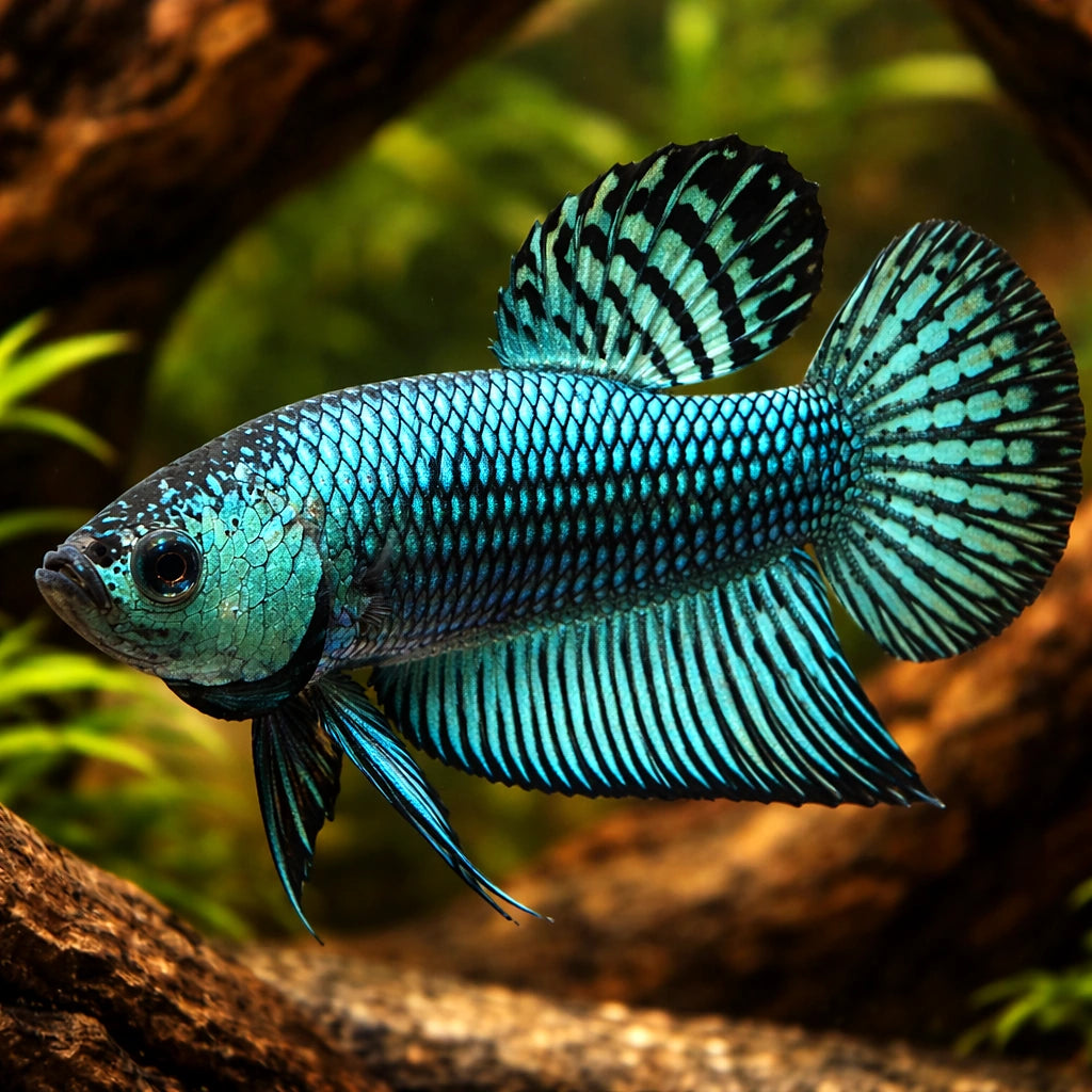 betta fish UK — Betta Fighter fish for sale UK — AI hero driftwood view