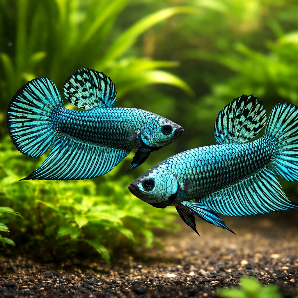 betta fish UK — Betta Fighter fish for sale UK — AI pair planted view