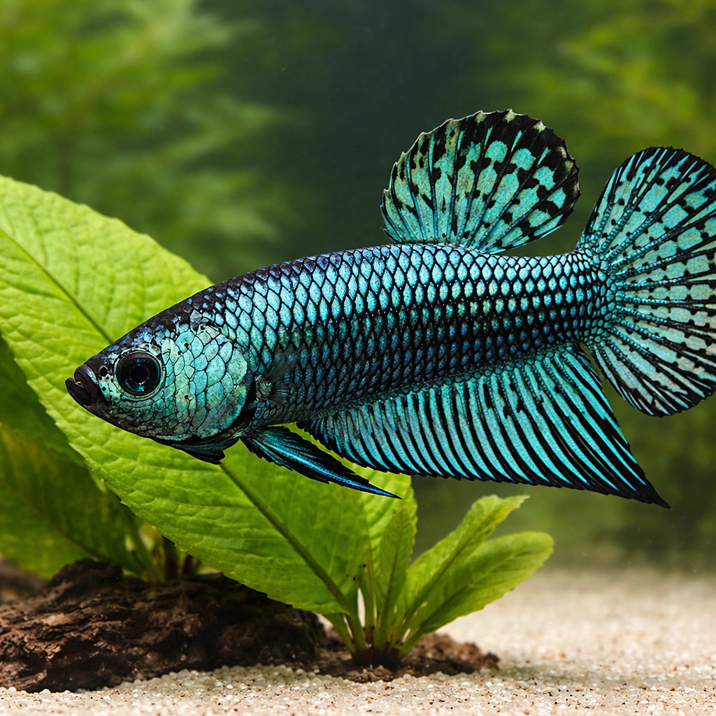 betta fish UK — Betta Fighter fish for sale UK — AI scale plant view