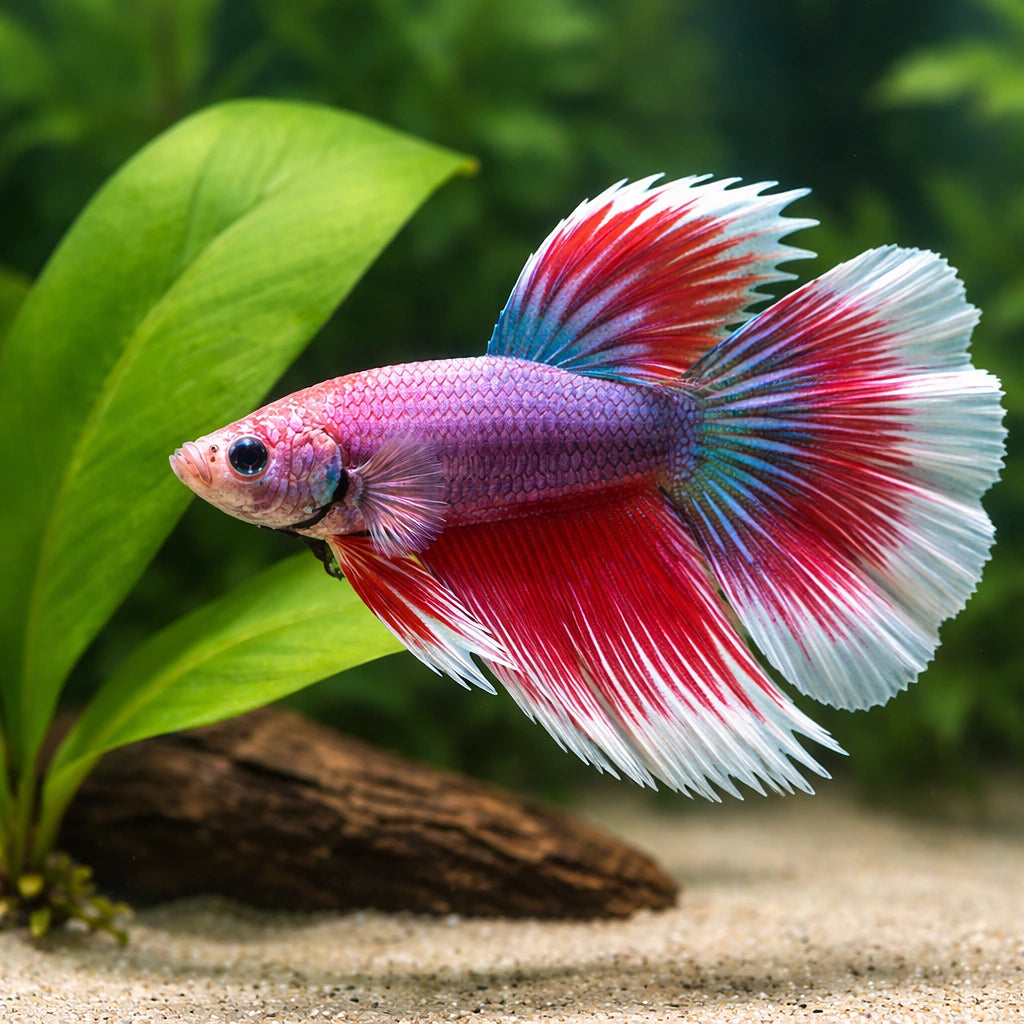 Betta paradise mixed colors 1,9 l — tropical fish for sale UK — AI scale plant view