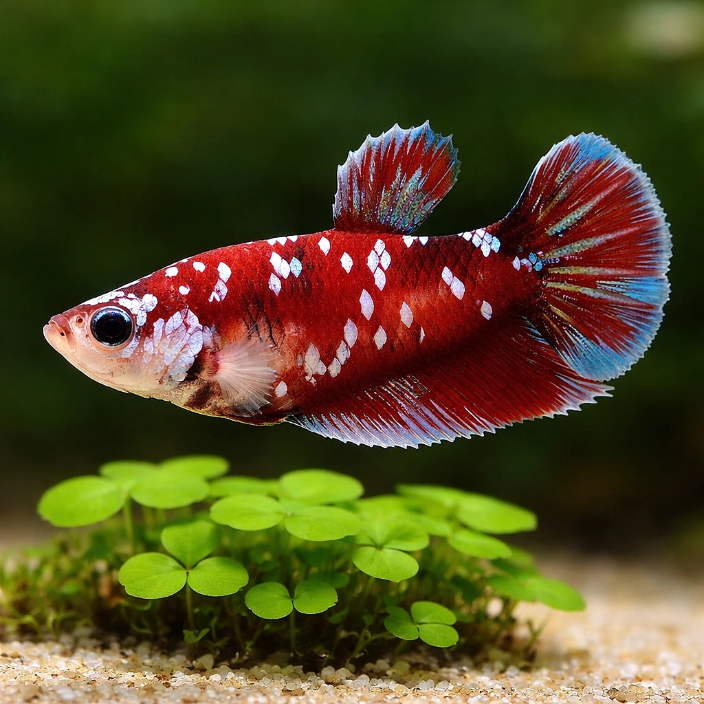 Betta spl. female plakat galaxy L — tropical fish for sale UK — AI scale plant view