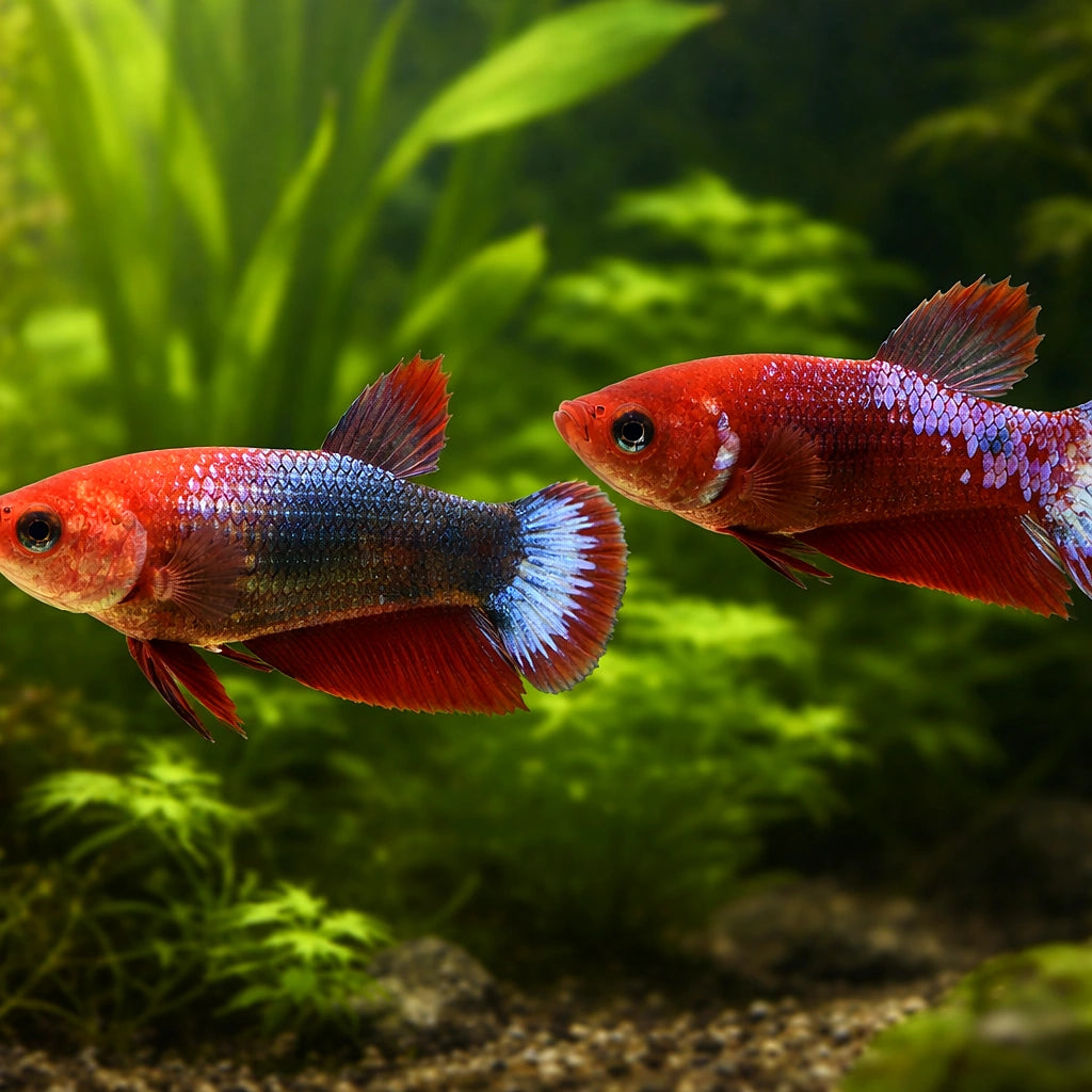 Betta spl. female plakat mix L — tropical fish for sale UK — AI pair planted view