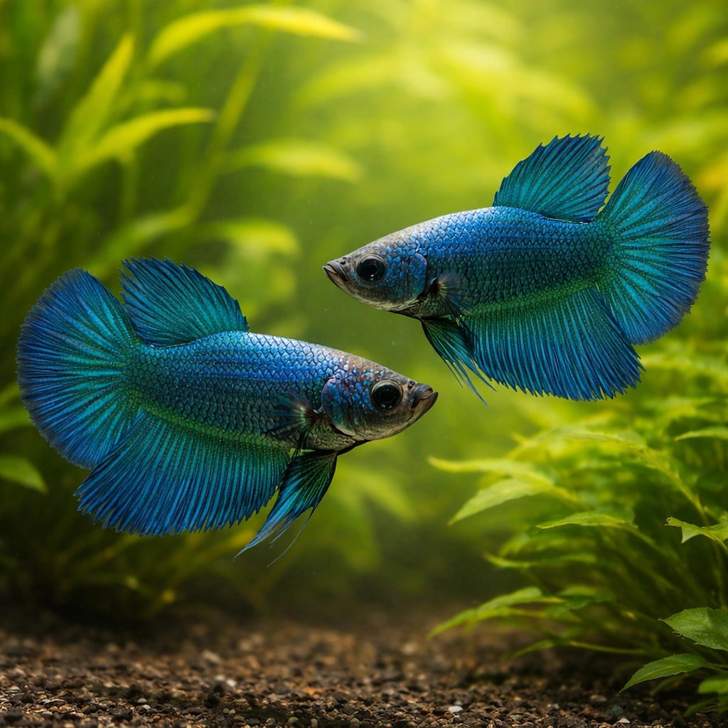 Betta spl. female SuperDelta green XL — tropical fish for sale UK — AI pair planted view