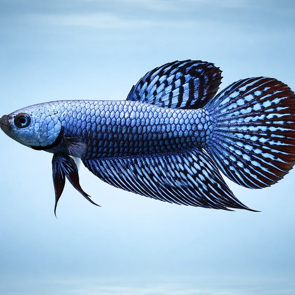Betta spl. male Alien blue L — tropical fish for sale UK — AI side clean view