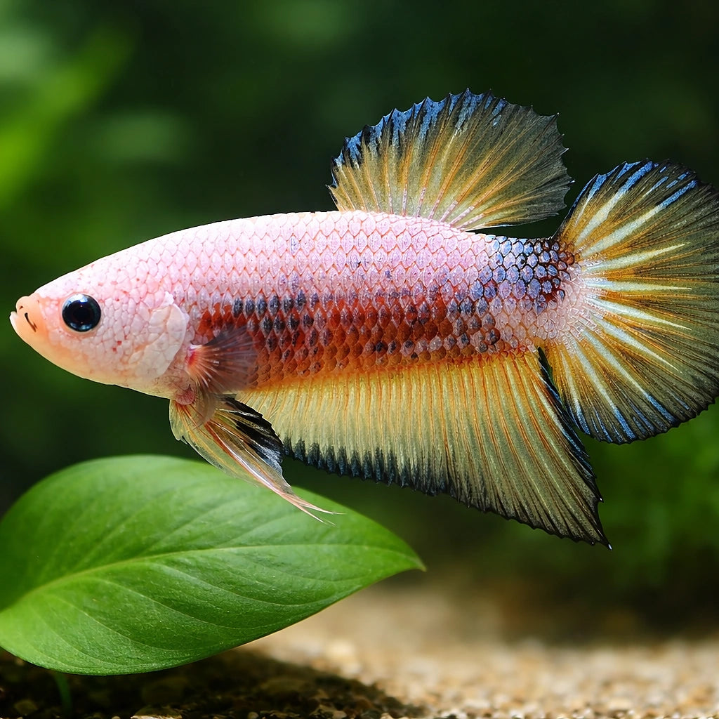Betta spl. male Giant A grade 6 - — tropical fish for sale UK — AI scale plant view