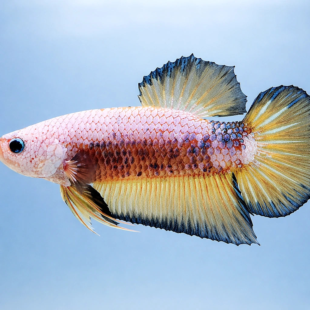 Betta spl. male Giant A grade 6 - — tropical fish for sale UK — AI side clean view