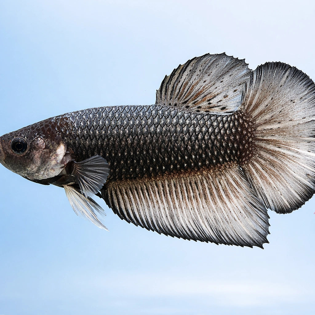 Betta spl. male giant dragon copper XL — tropical fish for sale UK — AI side clean view