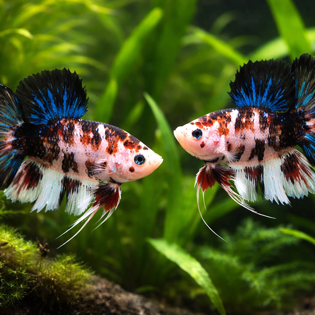 Betta spl. male giant koi 6 - — tropical fish for sale UK — AI pair planted view