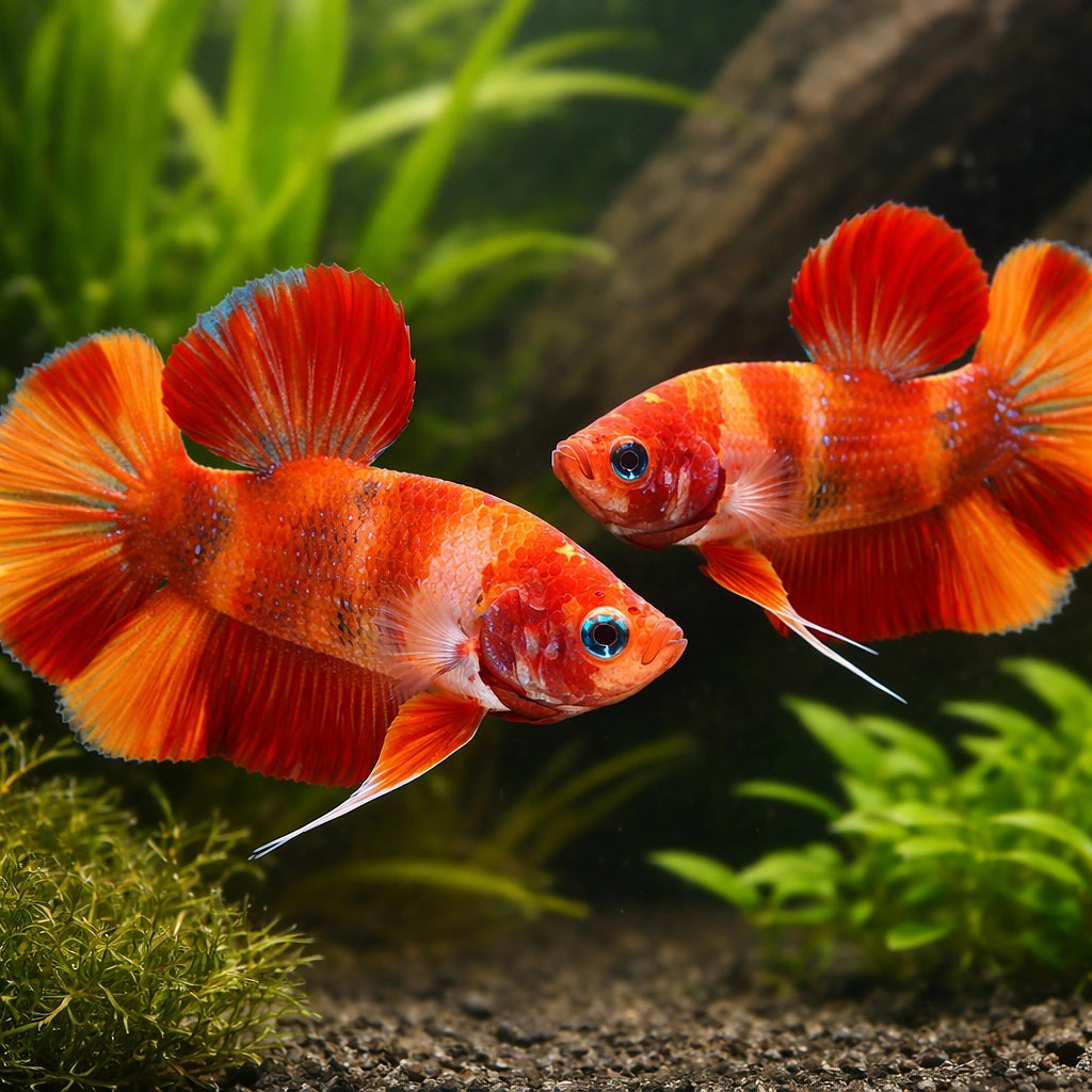 Betta spl. male Giant Nemo 4 - — tropical fish for sale UK — AI pair planted view