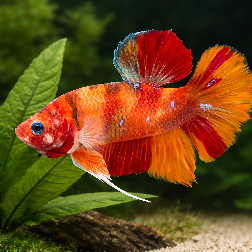 Betta spl. male Giant Nemo 4 - — tropical fish for sale UK — AI scale plant view