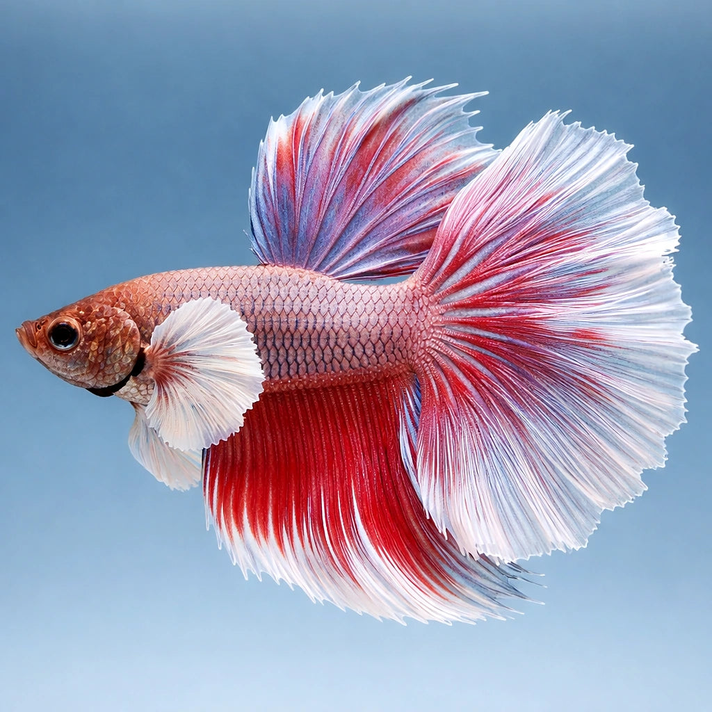 Betta spl. male halfmoon bicolor big ears XL — tropical fish for sale UK — AI side clean view