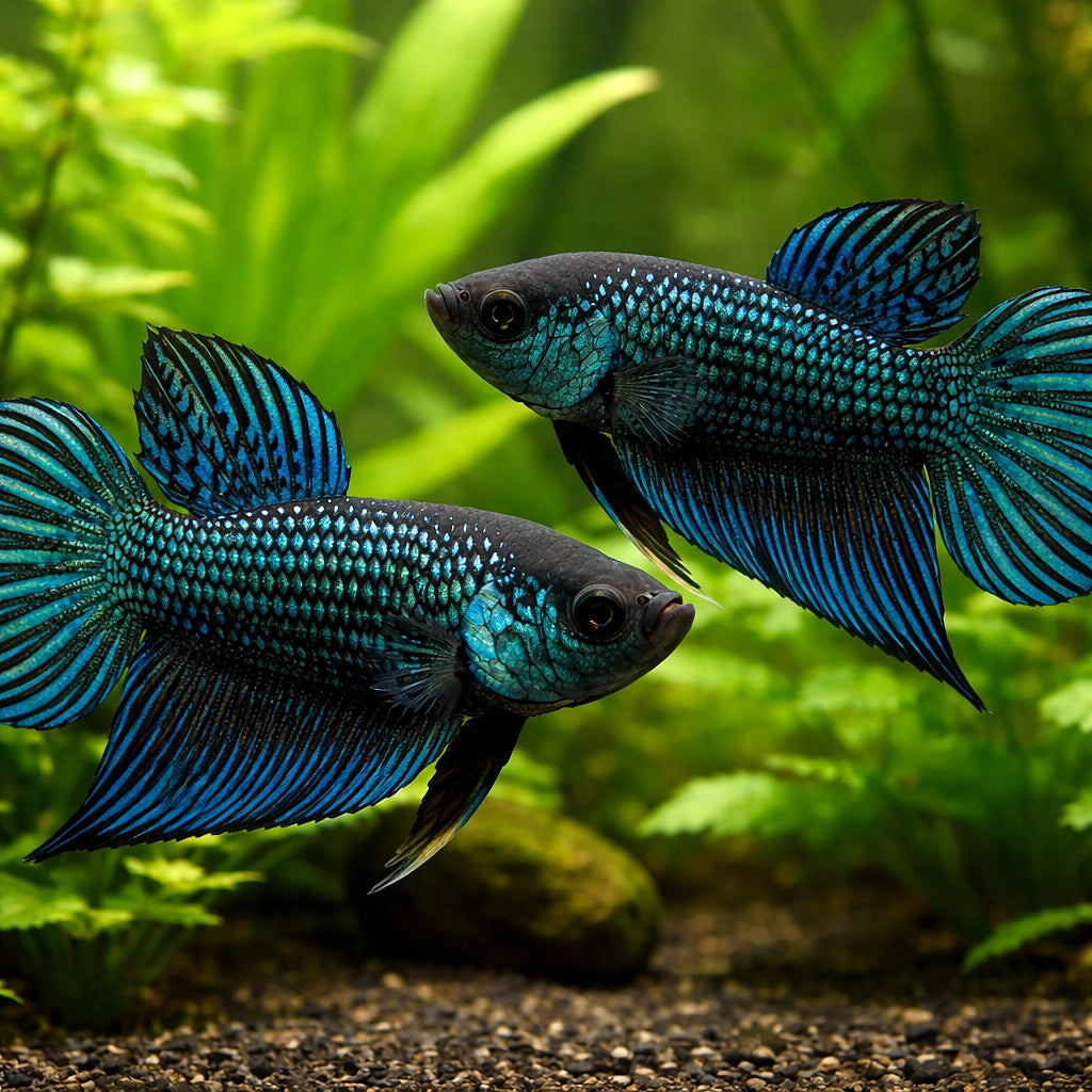 Betta spl. male Mahachaiensis XL — tropical fish for sale UK — AI pair planted view