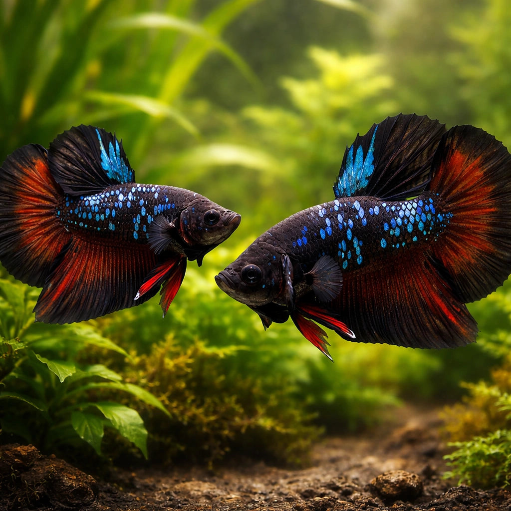 Betta spl. male plakat avatar L — tropical fish for sale UK — AI pair planted view