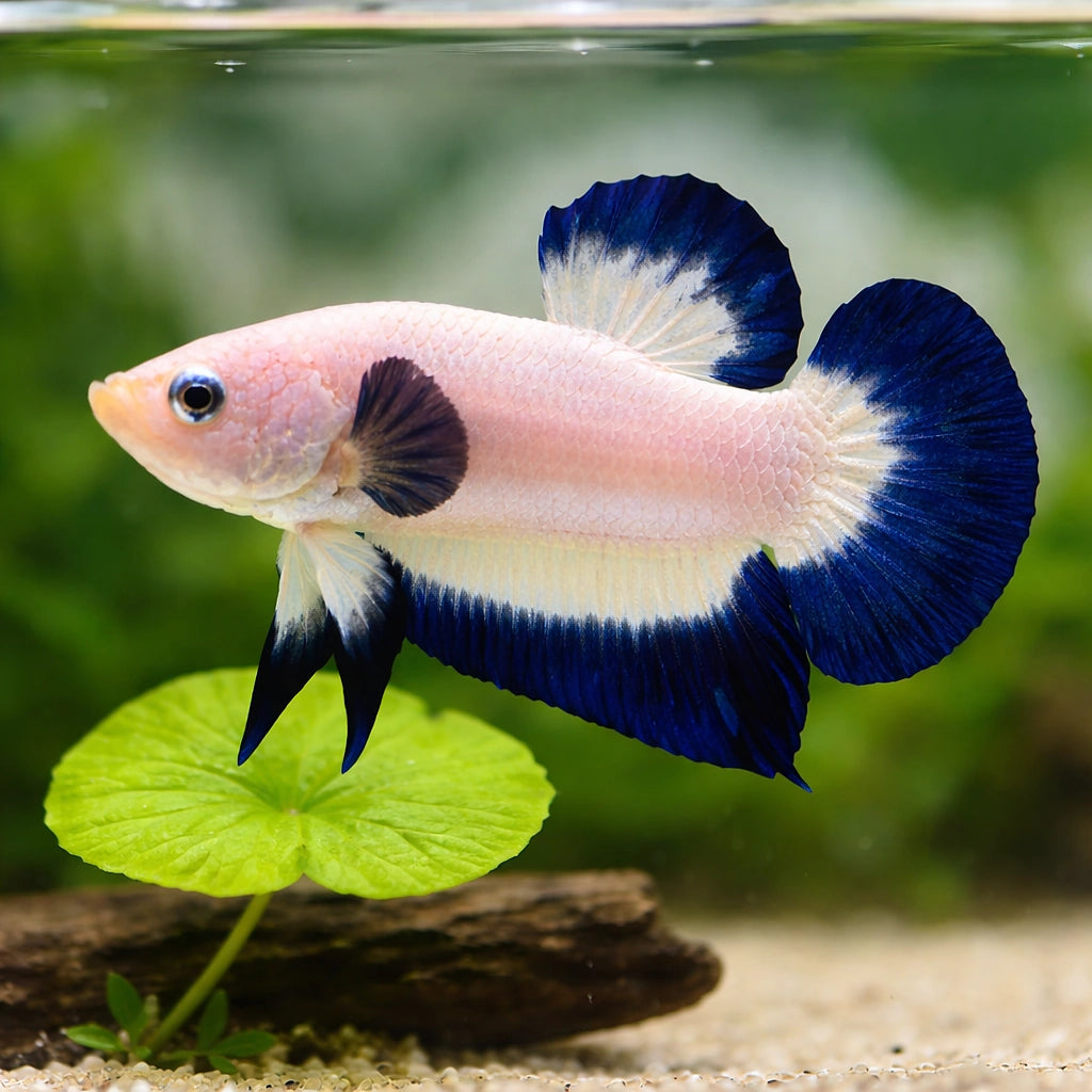 Betta spl. male plakat Blue rim XL — tropical fish for sale UK — AI scale plant view