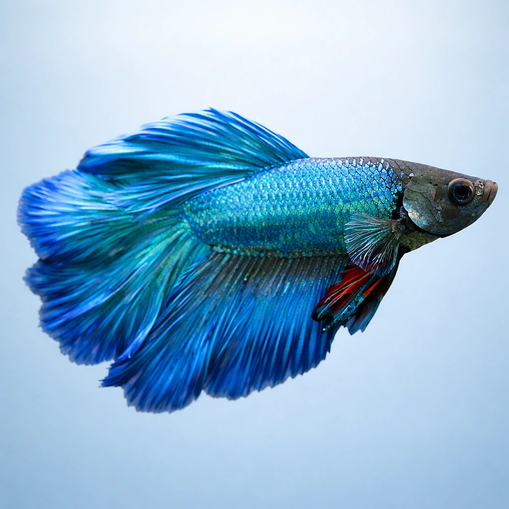 Betta spl. male rose blue XL — tropical fish for sale UK — AI side clean view