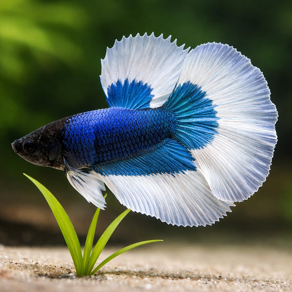 Betta spl. male SuperDelta Butterfly XL — tropical fish for sale UK — AI scale plant view
