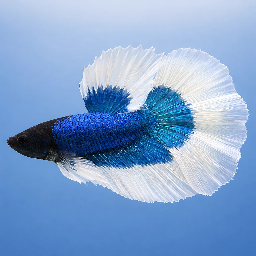 Betta spl. male SuperDelta Butterfly XL — tropical fish for sale UK — AI side clean view