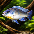 Big-Lipped Cichlid — tropical fish for sale UK — AI hero driftwood view