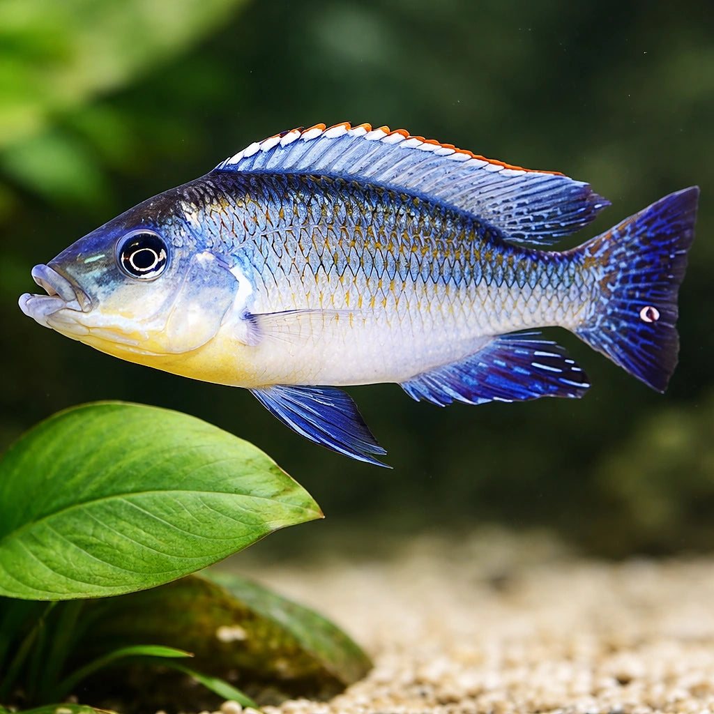 Big-Lipped Cichlid — tropical fish for sale UK — AI scale plant view
