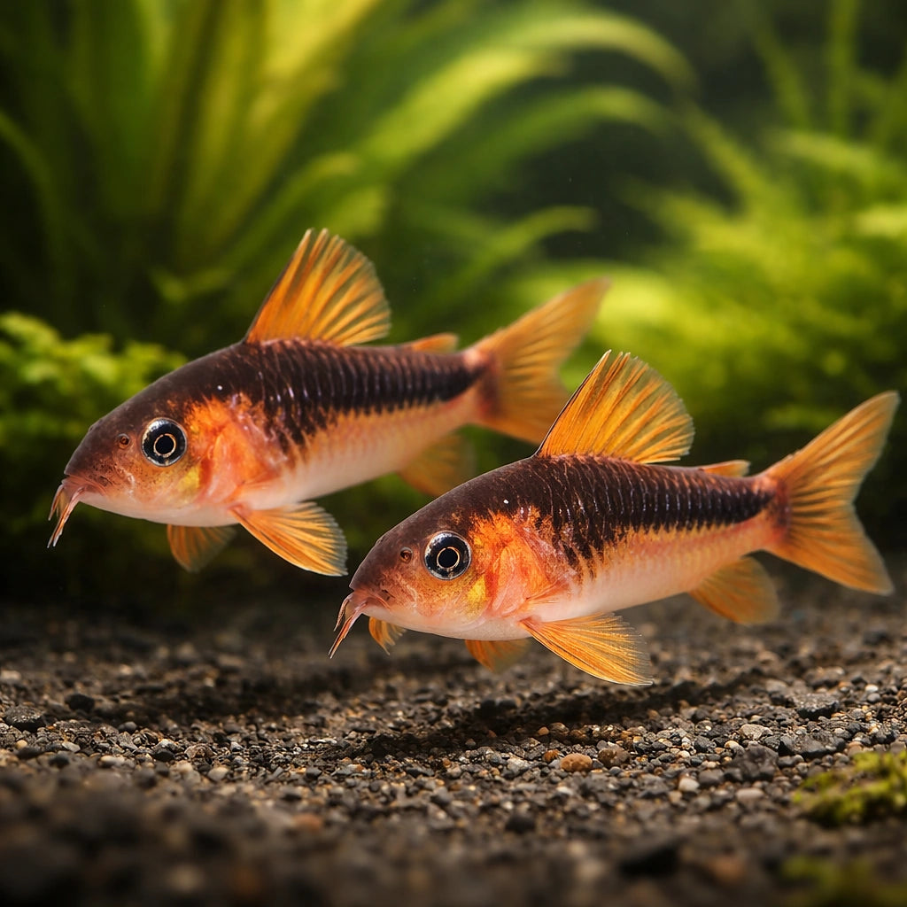 Black Banded Catfish, Zygat — tropical fish for sale UK — AI pair planted view