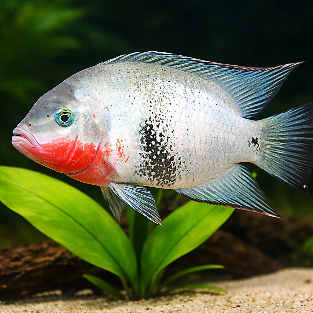 Black Belt Cichlid — tropical fish for sale UK — AI scale plant view