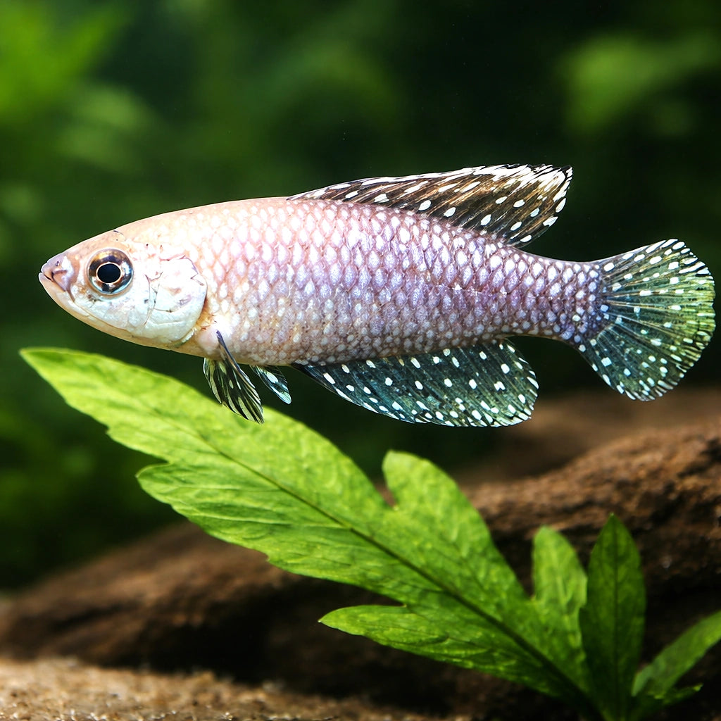 Black Pearlfish — tropical fish for sale UK — AI scale plant view